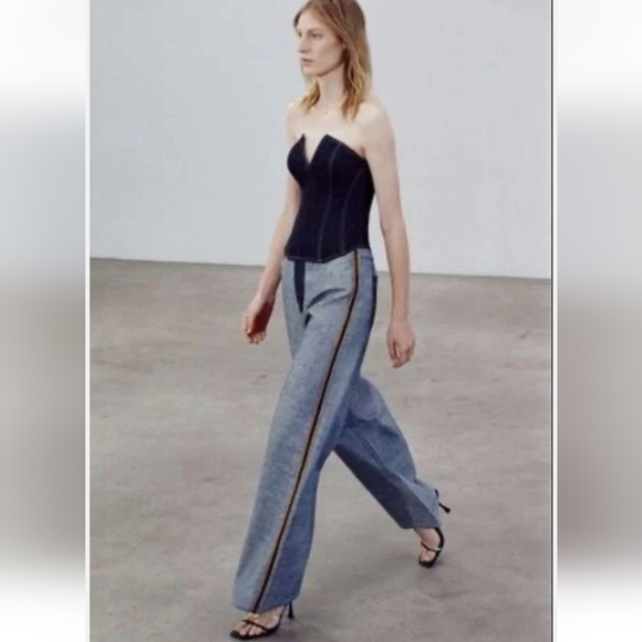 Zara Denim inside out pants - Picture 3 of 6